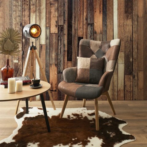 Fotel uszak Helsinki brązowy patchwork