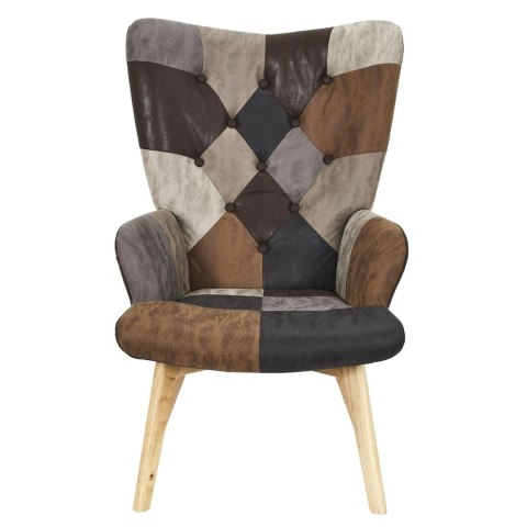 Fotel uszak Helsinki brązowy patchwork