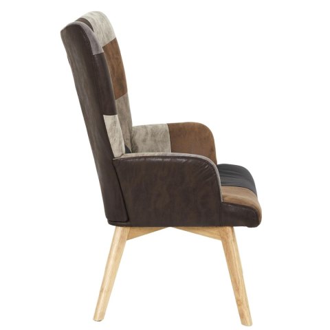 Fotel uszak Helsinki brązowy patchwork