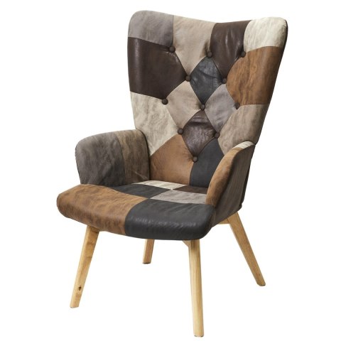 Fotel uszak Helsinki brązowy patchwork
