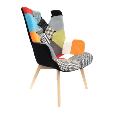Fotel uszak Helsinki multikolor patchwork