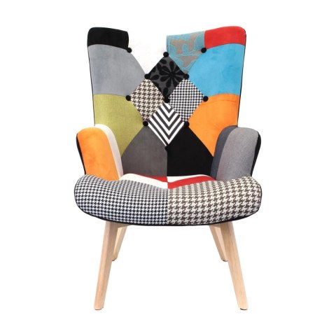 Fotel uszak Helsinki multikolor patchwork