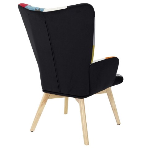 Fotel uszak Helsinki multikolor patchwork