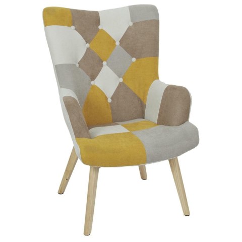 Fotel uszak Helsinki żółty patchwork