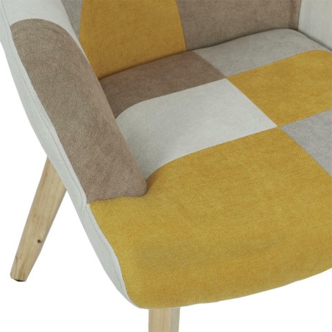 Fotel uszak Helsinki żółty patchwork