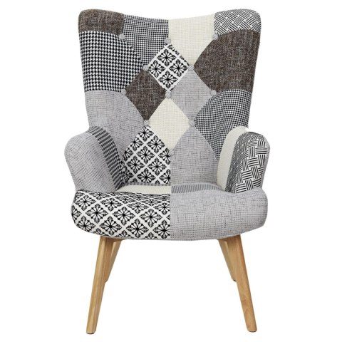 Fotel uszak Helsinki żółty patchwork