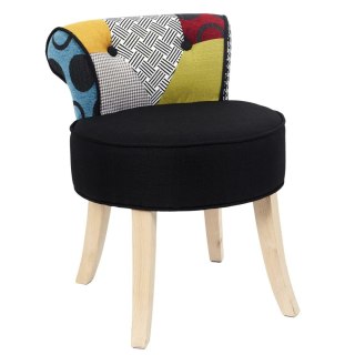 Krzesło Eleonora mini czarne patchwork