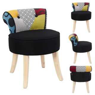 Krzesło Eleonora mini czarne patchwork