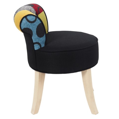 Krzesło Eleonora mini czarne patchwork