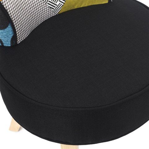 Krzesło Eleonora mini czarne patchwork