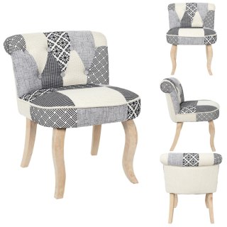 Krzesło Eleonora szara patchwork