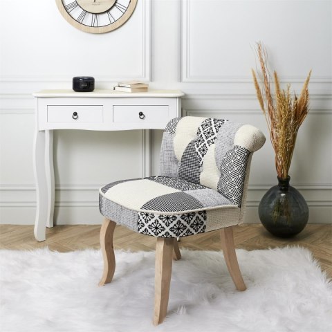 Krzesło Eleonora szara patchwork