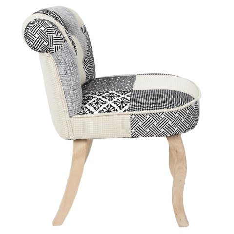 Krzesło Eleonora szara patchwork