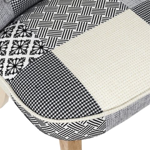 Krzesło Eleonora szara patchwork