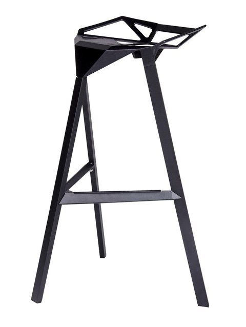 Krzesło barowe SPLIT PREMIUM czarne - aluminium Krzesło barowe SPLIT PREMIUM czarne - aluminium