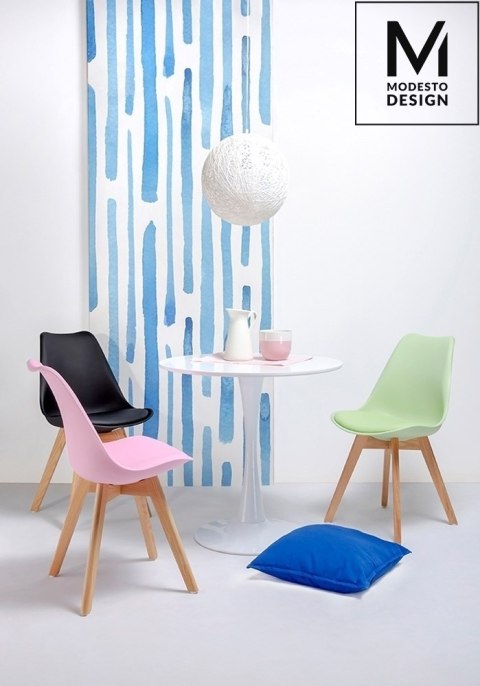 MODESTO stół TULIP FI 80 biały - MDF, podstawa metalowa MODESTO stół TULIP FI 80 biały - MDF, podstawa metalowa