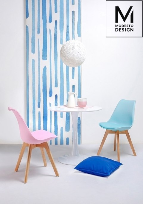 MODESTO stół TULIP FI 80 biały - MDF, podstawa metalowa MODESTO stół TULIP FI 80 biały - MDF, podstawa metalowa