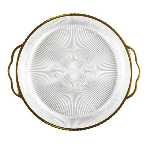Taca Mirage 38,5cm owalna złoty brzeg plastikowa Taca Mirage 38,5cm owalna złoty brzeg plastikowa