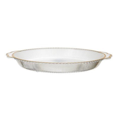 Taca Mirage 38,5cm owalna złoty brzeg plastikowa Taca Mirage 38,5cm owalna złoty brzeg plastikowa