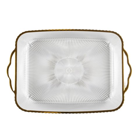 Taca Mirage 41cm złoty brzeg plastikowa Taca Mirage 41cm złoty brzeg plastikowa