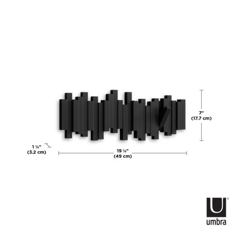 UMBRA wieszak na ubrania STICKS czarny UMBRA wieszak na ubrania STICKS czarny