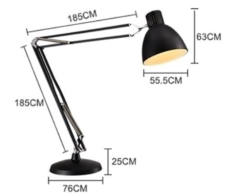 Lampa podłogowa GIGANT czarna - metal Lampa podłogowa GIGANT czarna - metal