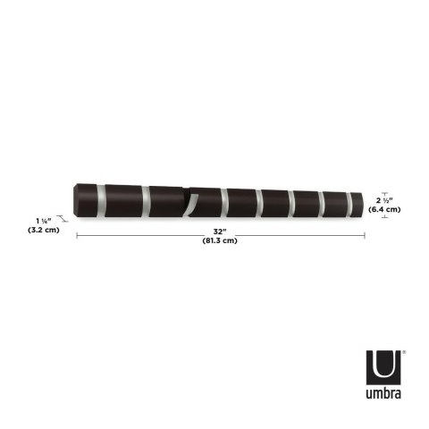 UMBRA wieszak na ubrania FLIP 8 espresso UMBRA wieszak na ubrania FLIP 8 espresso