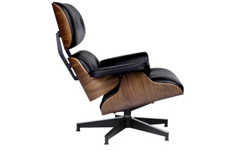 Fotel LOUNGE HM PREMIUM SZEROKI czarny - orzech Fotel LOUNGE HM PREMIUM SZEROKI czarny - orzech