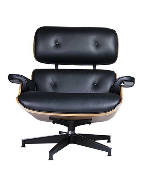 Fotel LOUNGE HM PREMIUM SZEROKI czarny - orzech Fotel LOUNGE HM PREMIUM SZEROKI czarny - orzech
