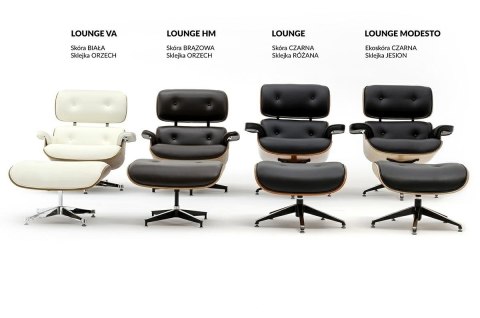 Fotel LOUNGE HM PREMIUM SZEROKI czarny - orzech Fotel LOUNGE HM PREMIUM SZEROKI czarny - orzech