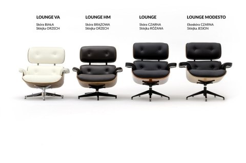 Fotel LOUNGE HM PREMIUM SZEROKI czarny - orzech Fotel LOUNGE HM PREMIUM SZEROKI czarny - orzech