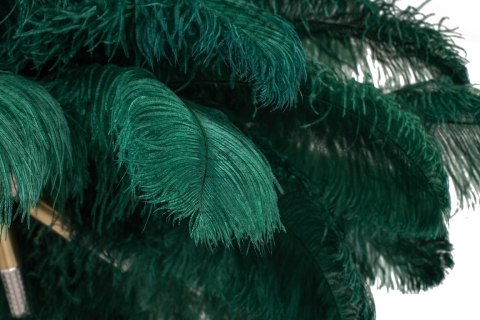 Lampa podłogowa TIFFANY 175 zielona mosiądz / naturalne pióra Lampa podłogowa TIFFANY 175 zielona mosiądz / naturalne pióra