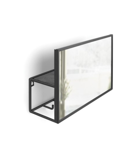 UMBRA organizer ścienny z lustrem CUBIKO czarny UMBRA organizer ścienny z lustrem CUBIKO czarny