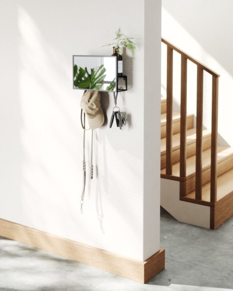 UMBRA organizer ścienny z lustrem CUBIKO czarny UMBRA organizer ścienny z lustrem CUBIKO czarny