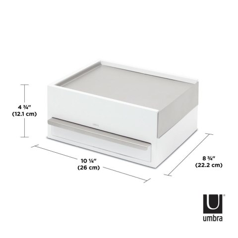 UMBRA pojemnik na biżuterię STOWIT - biały,nikiel UMBRA pojemnik na biżuterię STOWIT - biały,nikiel