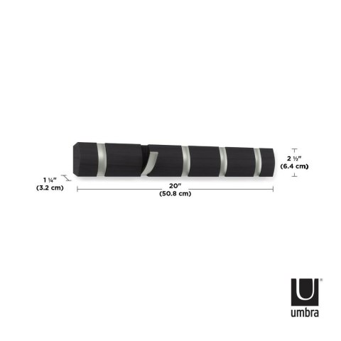 UMBRA wieszak na ubrania FLIP 5 drewno niklowane UMBRA wieszak na ubrania FLIP 5 drewno niklowane