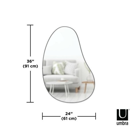 UMBRA lustro ścienne HUBBA 86 cm metaliczno / tytanowe UMBRA lustro ścienne HUBBA 86 cm metaliczno / tytanowe