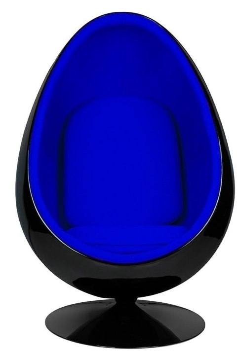 Fotel OVALIA BLACK niebieski Fotel OVALIA BLACK niebieski