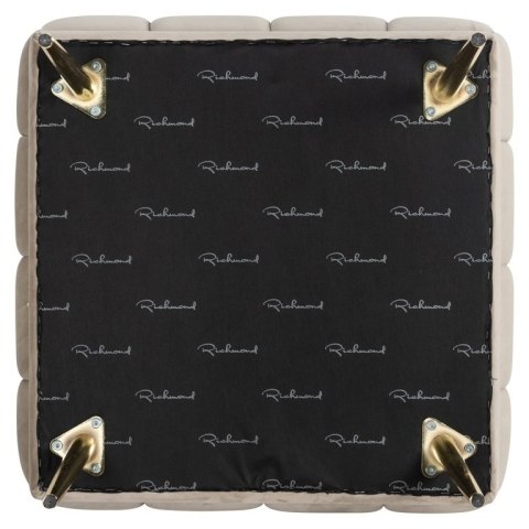 RICHMOND pufa HUXLEY KHAKI - welur, szczotkowane złoto RICHMOND pufa HUXLEY KHAKI - welur, szczotkowane złoto
