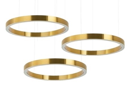 Lampa wisząca RING 80 + 80 + 80 złota na jednej podsufitce Lampa wisząca RING 80 + 80 + 80 złota na jednej podsufitce