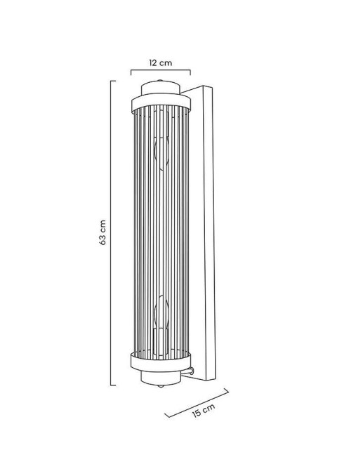 MOOSEE lampa ścienna COLUMN 60 srebrna