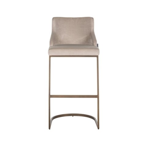 RICHMOND krzesło barowe BOLTON 76 khaki - welur, złota podstawa RICHMOND krzesło barowe BOLTON 76 khaki - welur, złota podstawa