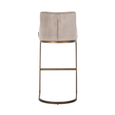 RICHMOND krzesło barowe BOLTON 76 khaki - welur, złota podstawa RICHMOND krzesło barowe BOLTON 76 khaki - welur, złota podstawa