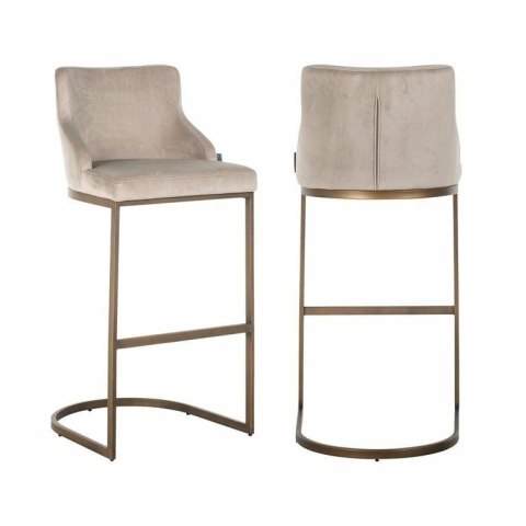 RICHMOND krzesło barowe BOLTON 76 khaki - welur, złota podstawa RICHMOND krzesło barowe BOLTON 76 khaki - welur, złota podstawa
