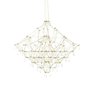 Lampa wisząca CONSTELATION 77 GOLD - LED, stal szczotkowana
