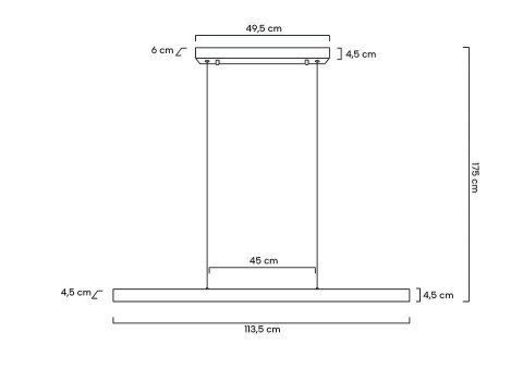 MOOSEE lampa wisząca LINER czarna