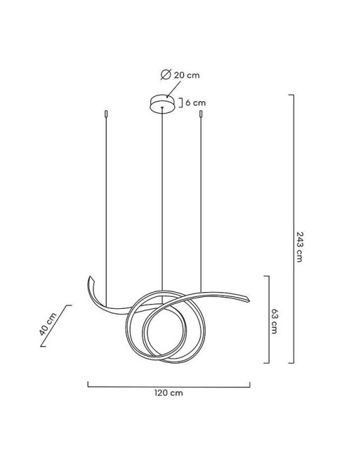 MOOSEE lampa wisząca WAVE 120 złota