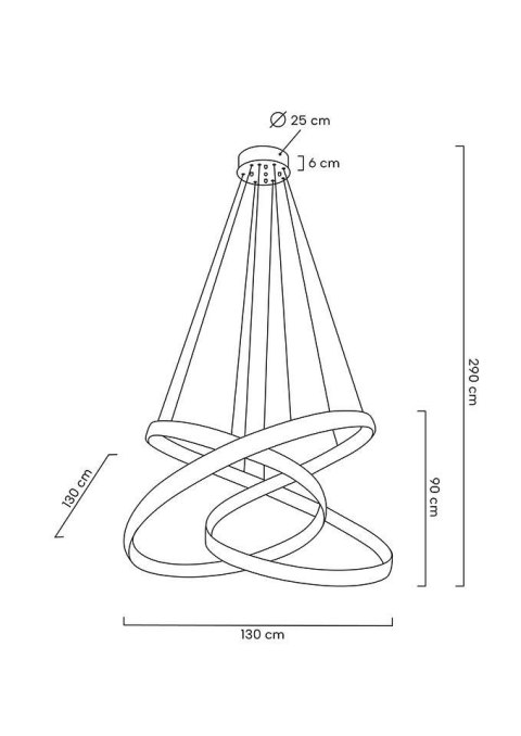 MOOSEE lampa wisząca WAVE 130 chrom MOOSEE lampa wisząca WAVE 130 chrom