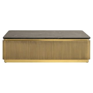 RICHMOND stolik kawowy IRONVILLE 140 marmur, metal, MDF, sklejka brzozowa