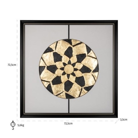 RICHMOND obraz SUN 73x73cm RICHMOND obraz SUN 73x73cm